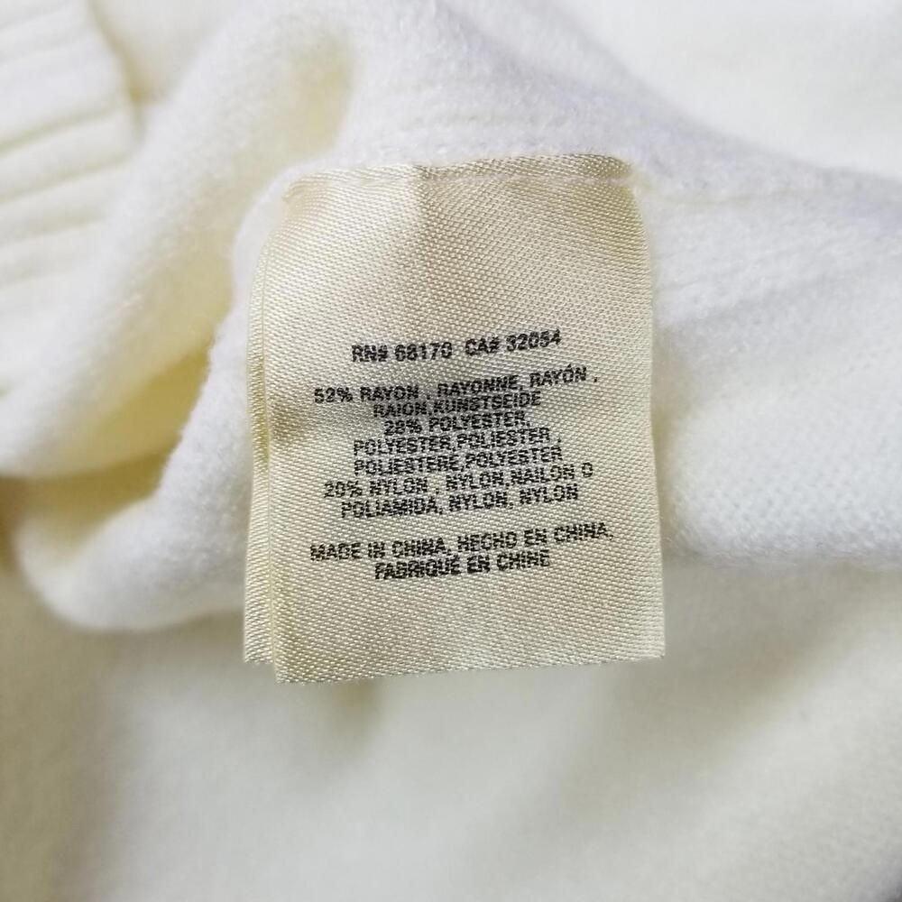 Anthropologie V-Neck Sweater Small Cream Ultra Soft Cozy Academia Preppy - Picture 7 of 8